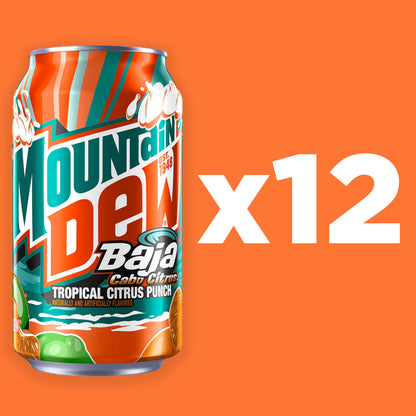 Mountain Dew Soda, 12 Fl Oz Cans (Pack of 12)