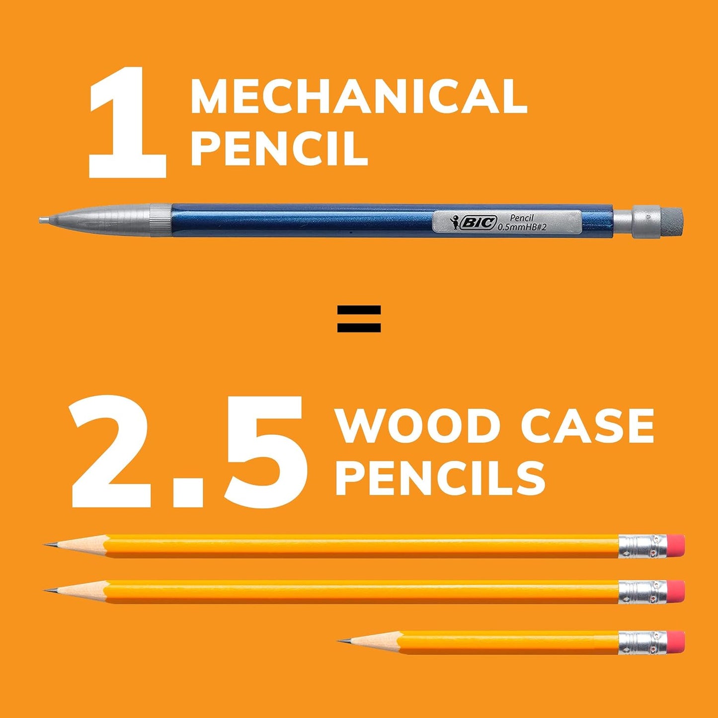 BIC Xtra-Smooth Pastel Mechanical Pencils with Erasers, Medium Point (0.7mm), 24-Count Pack, Bulk Mechanical Pencils for School or Office Supplies