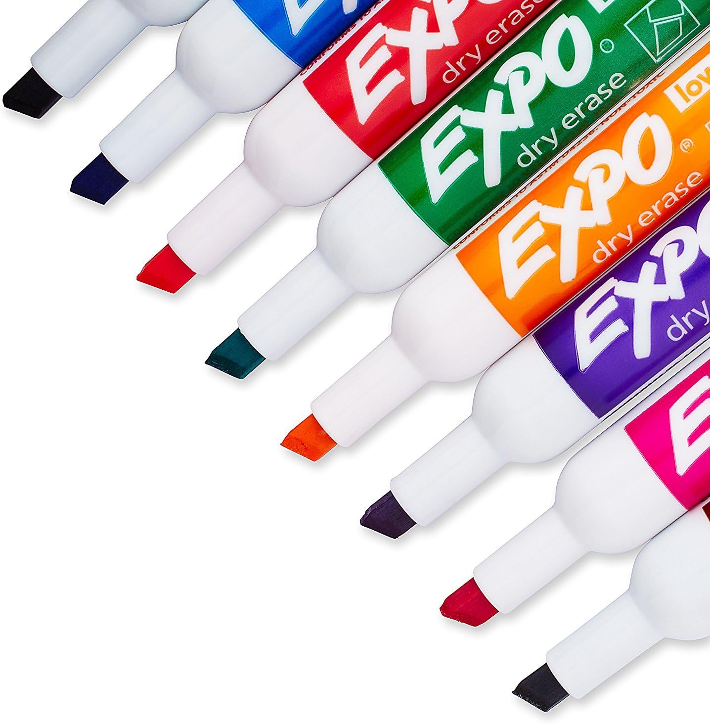 EXPO Dry Erase Markers, Low Odor Ink, Chisel Tip, 8 Count - Whiteboard, Calendar, Organization, Essential Supplies for Office, School, Classroom, Teachers