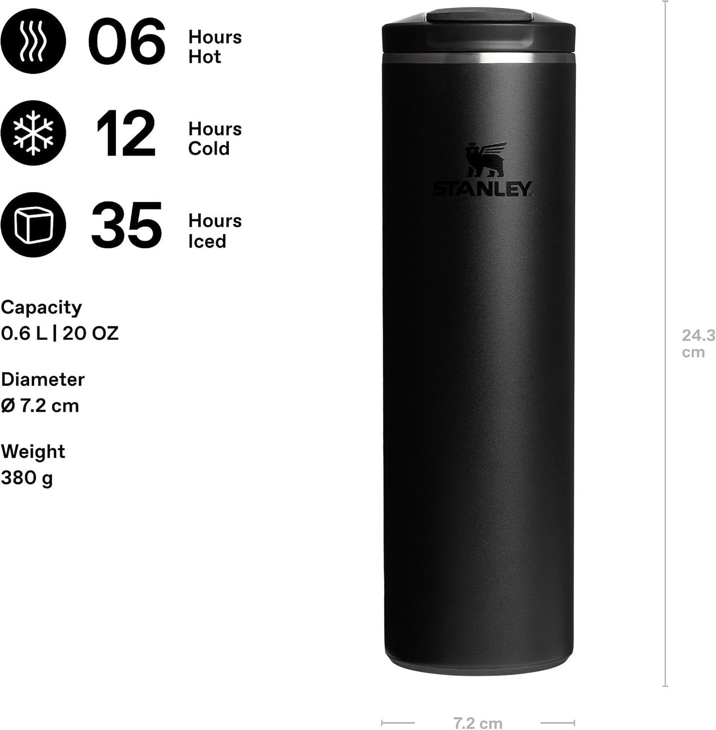 STANLEY Transit FlipTop Mug | Leakproof Coffee Travel Cup | Vacuum Insulated Stainless Steel | Stays Hot or Cold for Hours | BPA-Free | 16 oz | Peach Rose