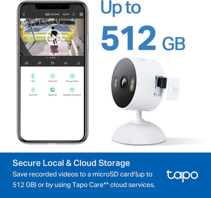 TP-Link Tapo 1080P Indoor Security Camera for Baby Monitor, Dog Camera w/Motion Detection, 2-Way Audio Siren, Night Vision, Cloud & SD Card Storage, Works w/Alexa & Google Home (Tapo C100)