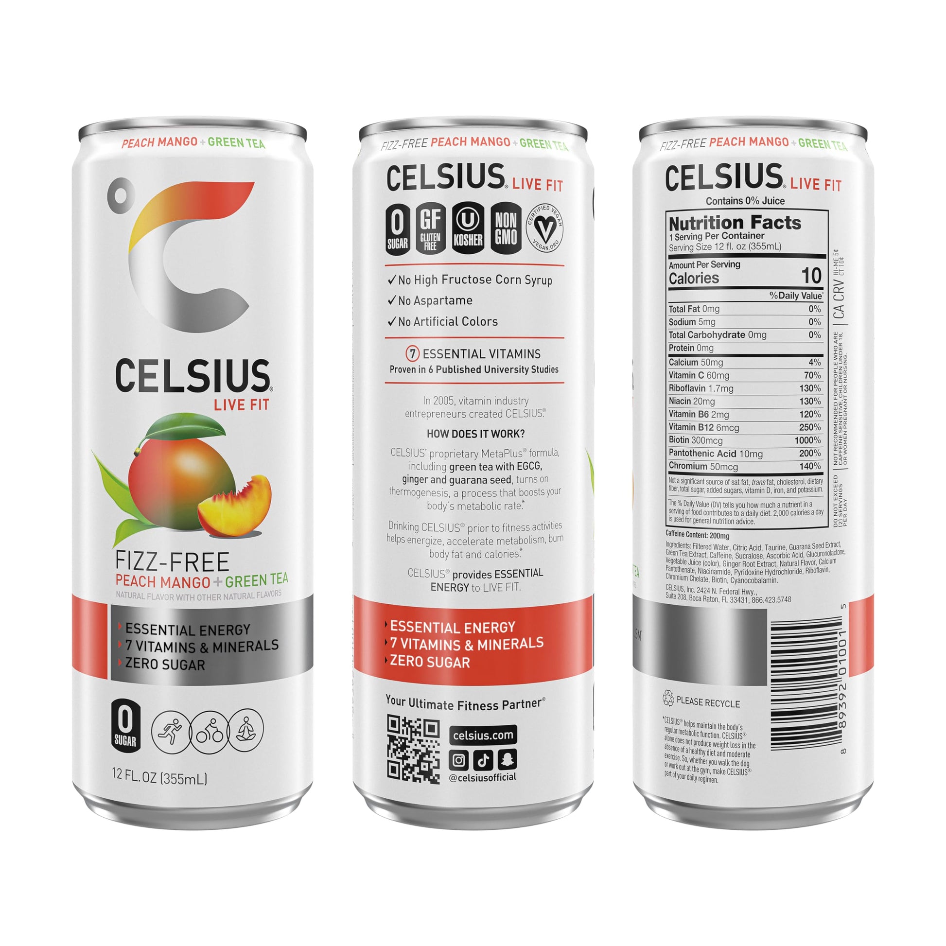 CELSIUS Assorted Flavors Official Variety Pack, Functional Essential Energy Drinks, 12 Fl Oz (Pack of 12)