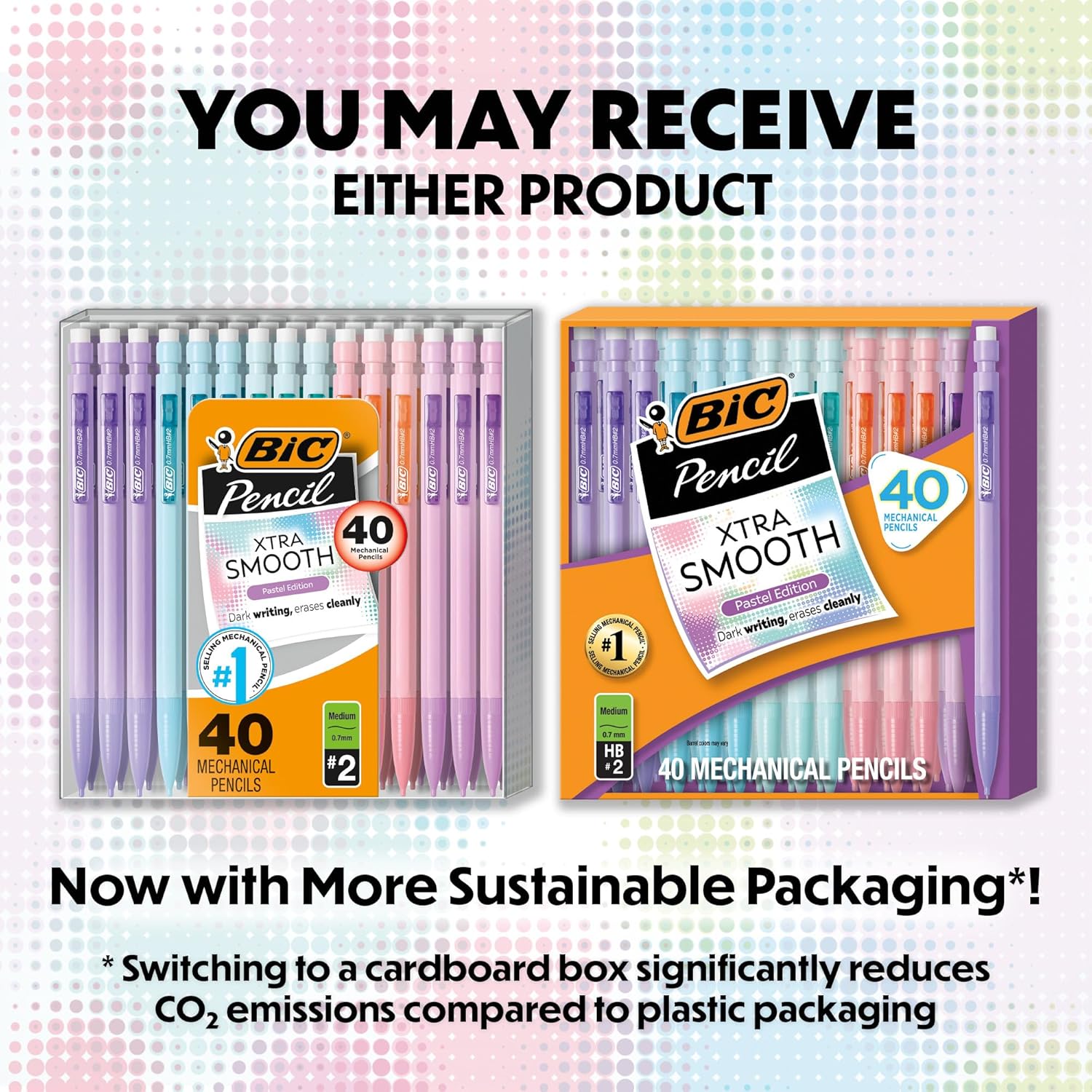 BIC Xtra Smooth Mechanical Pencil with 0.7 mm Medium Point ,Refillable and Retractable, School Supplies for Students and Teachers, 40-Count Pack