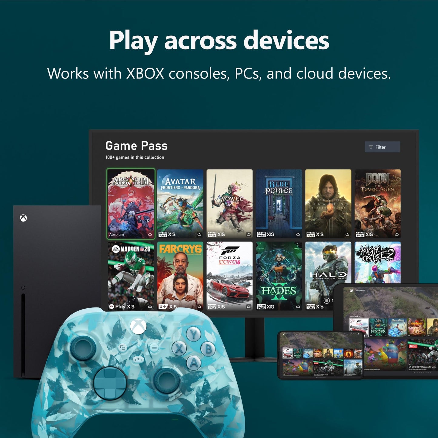 XBOX Wireless Gaming Controller | Carbon Black | Console, PC, & Cloud Devices | Textured Grip | Wireless, Bluetooth, USB-C Connectivity