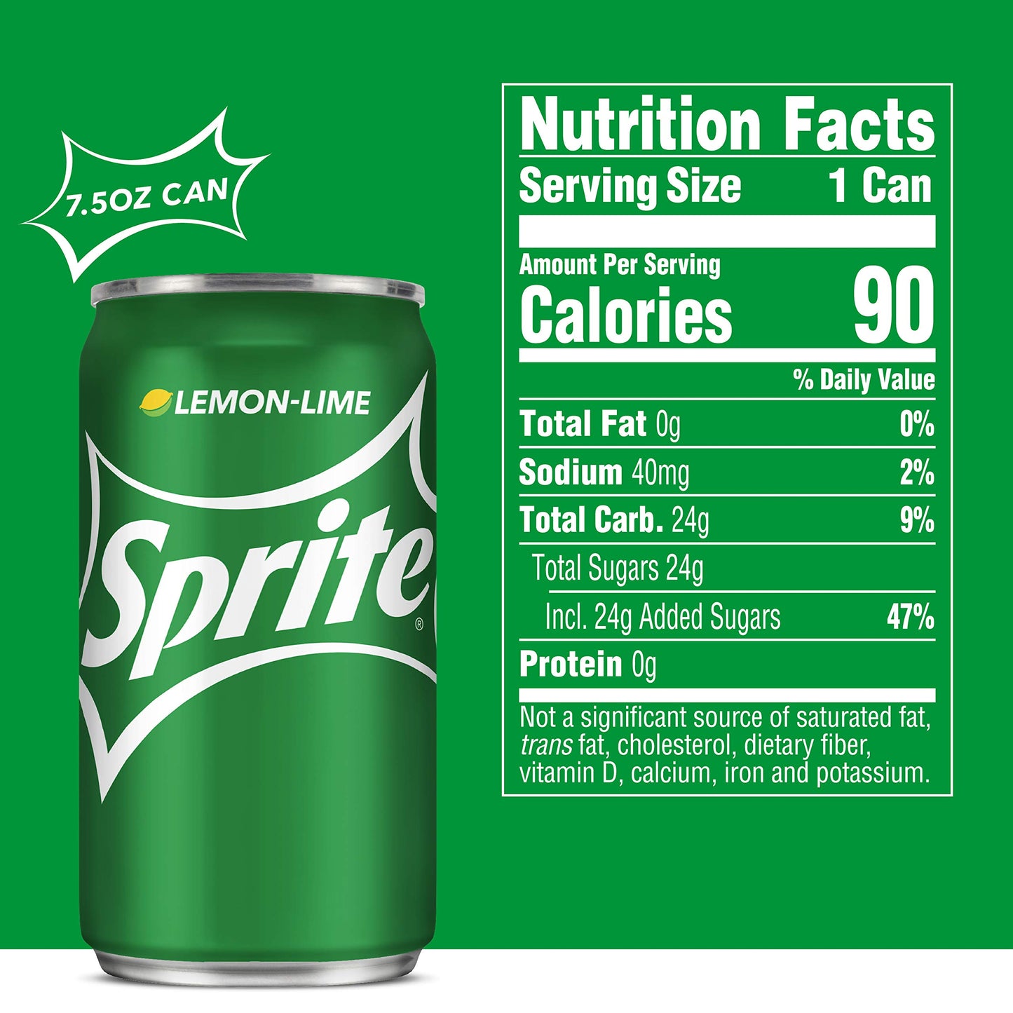 Sprite Lemon-Lime Caffeine-Free Soda Soft Drink Cans, 12 fl oz, 12 Pack | Fridge pack, naturally flavored soft drink, carbonated
