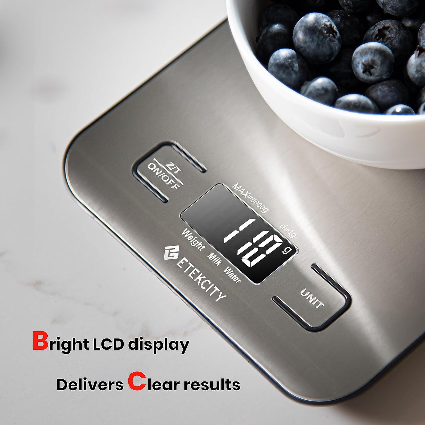 Etekcity Digital Food Kitchen Scale - 304 Stainless Steel