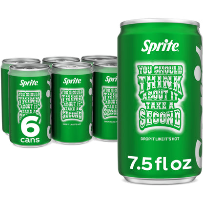 Sprite Lemon-Lime Caffeine-Free Soda Soft Drink Cans, 12 fl oz, 12 Pack | Fridge pack, naturally flavored soft drink, carbonated