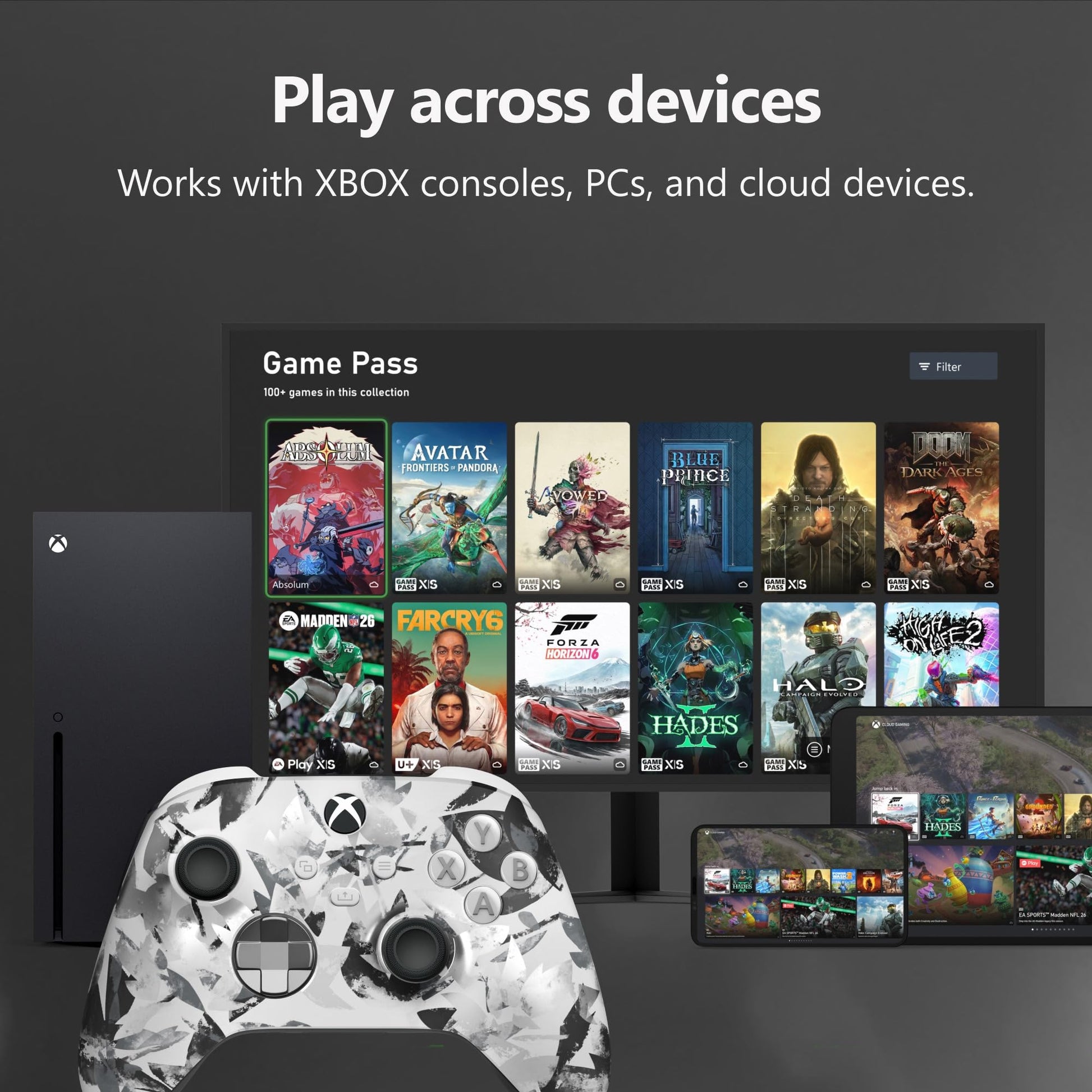 XBOX Wireless Gaming Controller | Carbon Black | Console, PC, & Cloud Devices | Textured Grip | Wireless, Bluetooth, USB-C Connectivity