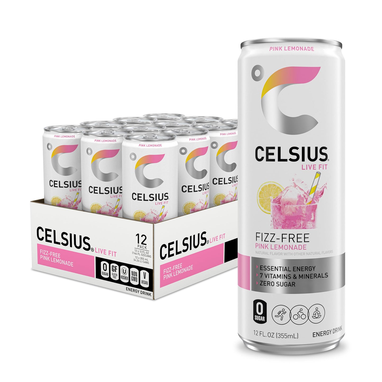 CELSIUS Assorted Flavors Official Variety Pack, Functional Essential Energy Drinks, 12 Fl Oz (Pack of 12)
