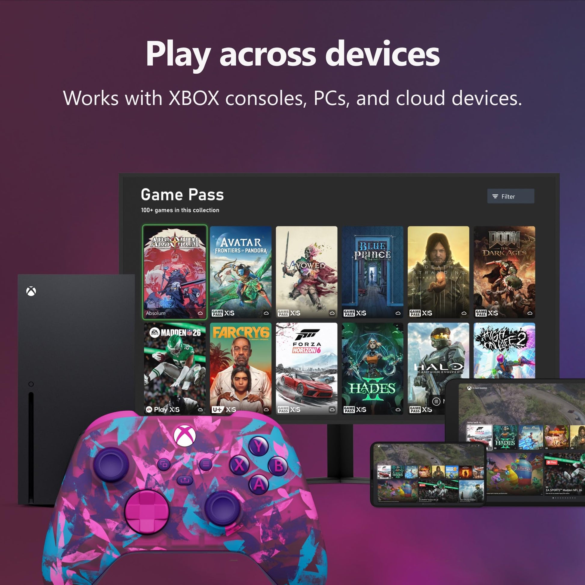 XBOX Wireless Gaming Controller | Carbon Black | Console, PC, & Cloud Devices | Textured Grip | Wireless, Bluetooth, USB-C Connectivity