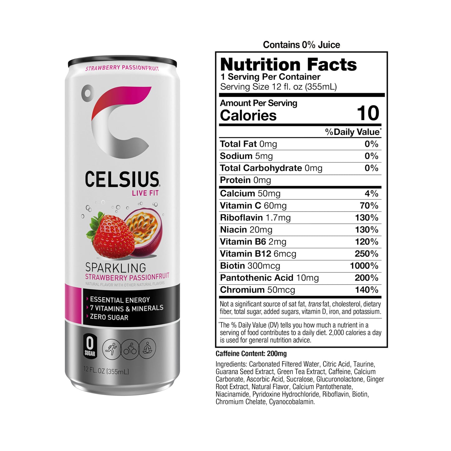 CELSIUS Assorted Flavors Official Variety Pack, Functional Essential Energy Drinks, 12 Fl Oz (Pack of 12)