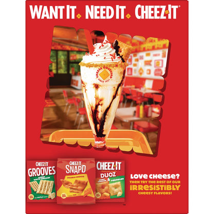 Cheez-It Cheese Crackers, Baked Snack Crackers, Lunch Snacks, Party Size, Original, 25oz Box (1 Box)