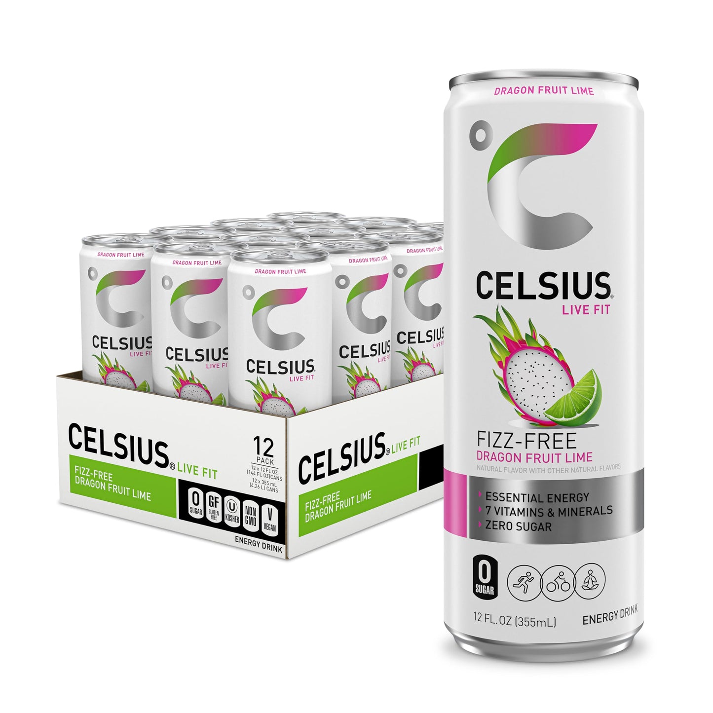 CELSIUS Assorted Flavors Official Variety Pack, Functional Essential Energy Drinks, 12 Fl Oz (Pack of 12)