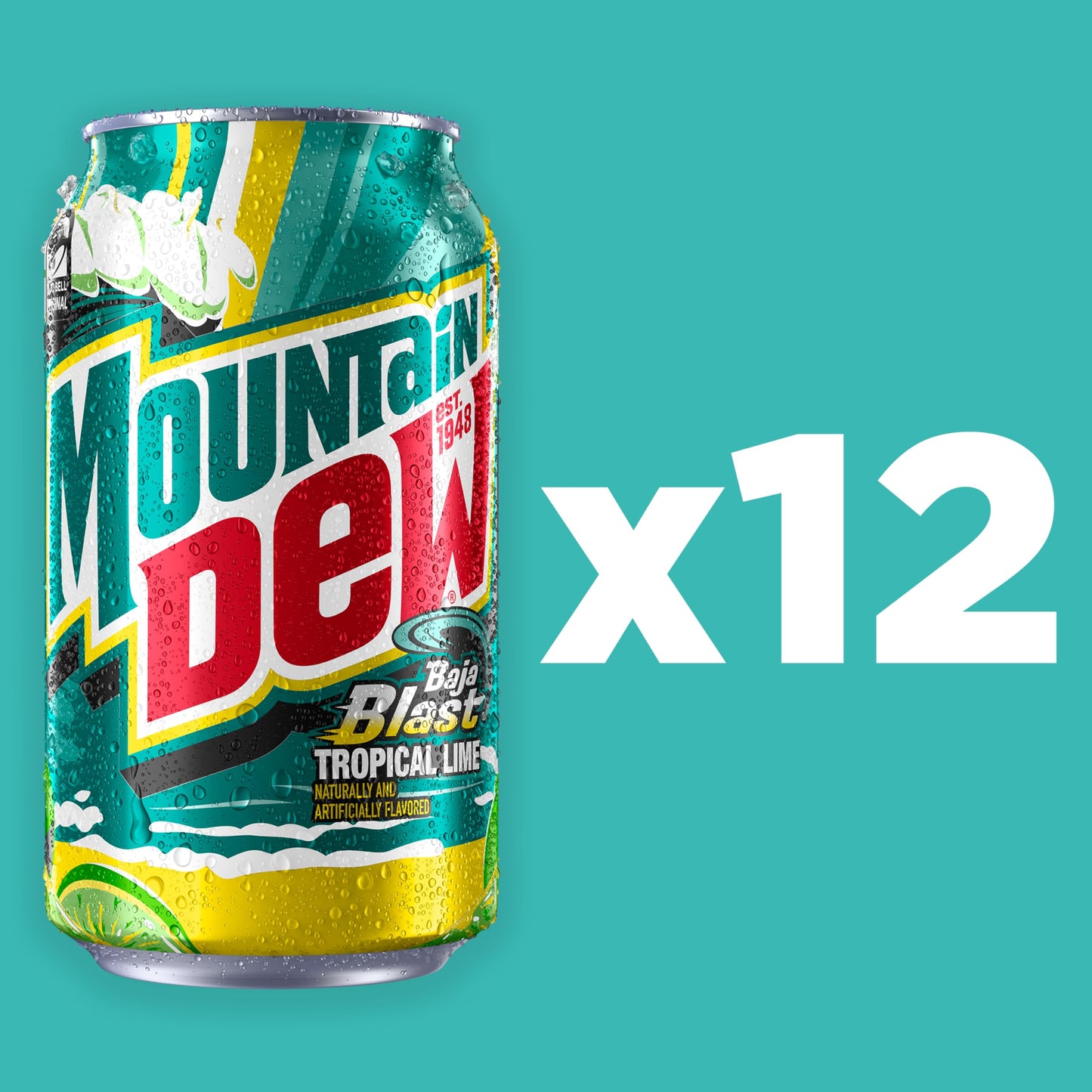 Mountain Dew Soda, 12 Fl Oz Cans (Pack of 12)