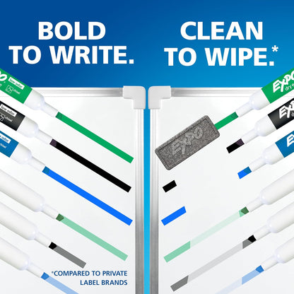 EXPO Dry Erase Markers, Low Odor Ink, Chisel Tip, 8 Count - Whiteboard, Calendar, Organization, Essential Supplies for Office, School, Classroom, Teachers