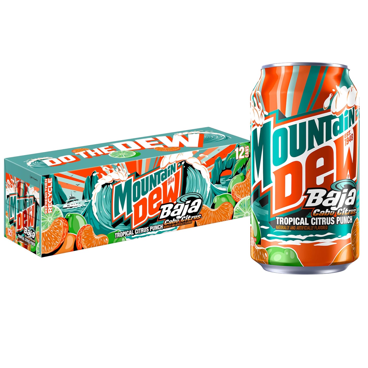 Mountain Dew Soda, 12 Fl Oz Cans (Pack of 12)