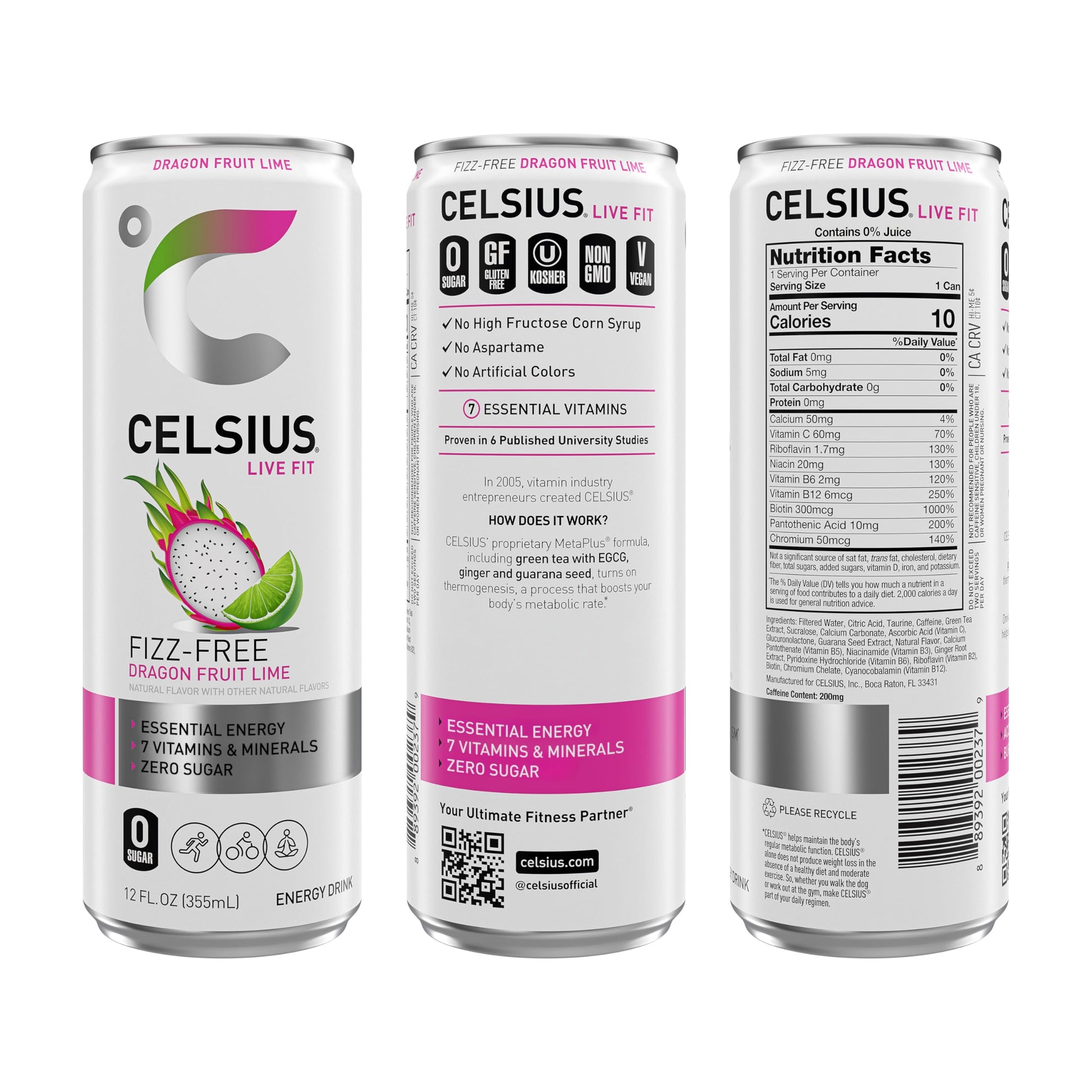 CELSIUS Assorted Flavors Official Variety Pack, Functional Essential Energy Drinks, 12 Fl Oz (Pack of 12)