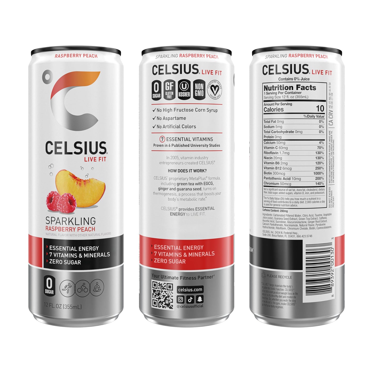CELSIUS Assorted Flavors Official Variety Pack, Functional Essential Energy Drinks, 12 Fl Oz (Pack of 12)
