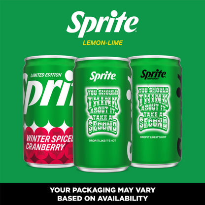 Sprite Lemon-Lime Caffeine-Free Soda Soft Drink Cans, 12 fl oz, 12 Pack | Fridge pack, naturally flavored soft drink, carbonated