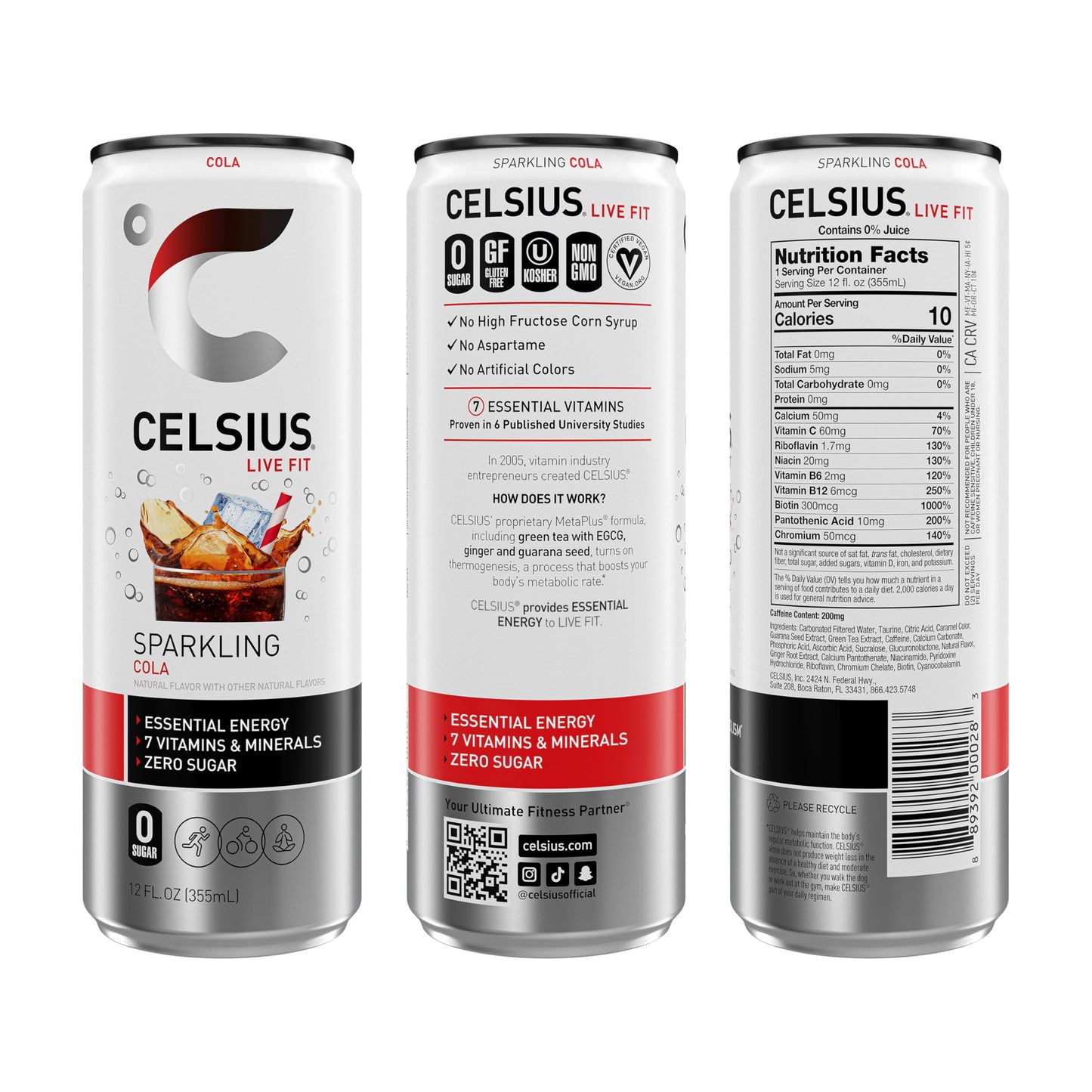 CELSIUS Assorted Flavors Official Variety Pack, Functional Essential Energy Drinks, 12 Fl Oz (Pack of 12)
