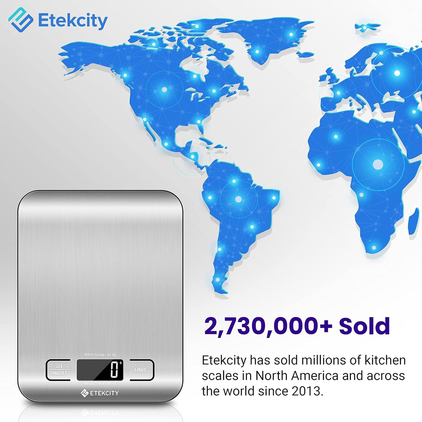 Etekcity Digital Food Kitchen Scale - 304 Stainless Steel