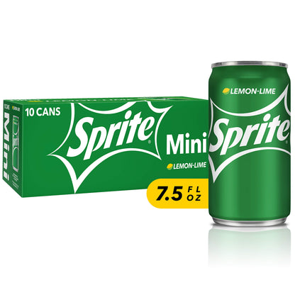 Sprite Lemon-Lime Caffeine-Free Soda Soft Drink Cans, 12 fl oz, 12 Pack | Fridge pack, naturally flavored soft drink, carbonated