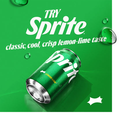 Sprite Lemon-Lime Caffeine-Free Soda Soft Drink Cans, 12 fl oz, 12 Pack | Fridge pack, naturally flavored soft drink, carbonated