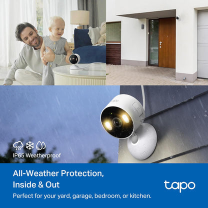 TP-Link Tapo 1080P Indoor Security Camera for Baby Monitor, Dog Camera w/Motion Detection, 2-Way Audio Siren, Night Vision, Cloud & SD Card Storage, Works w/Alexa & Google Home (Tapo C100)