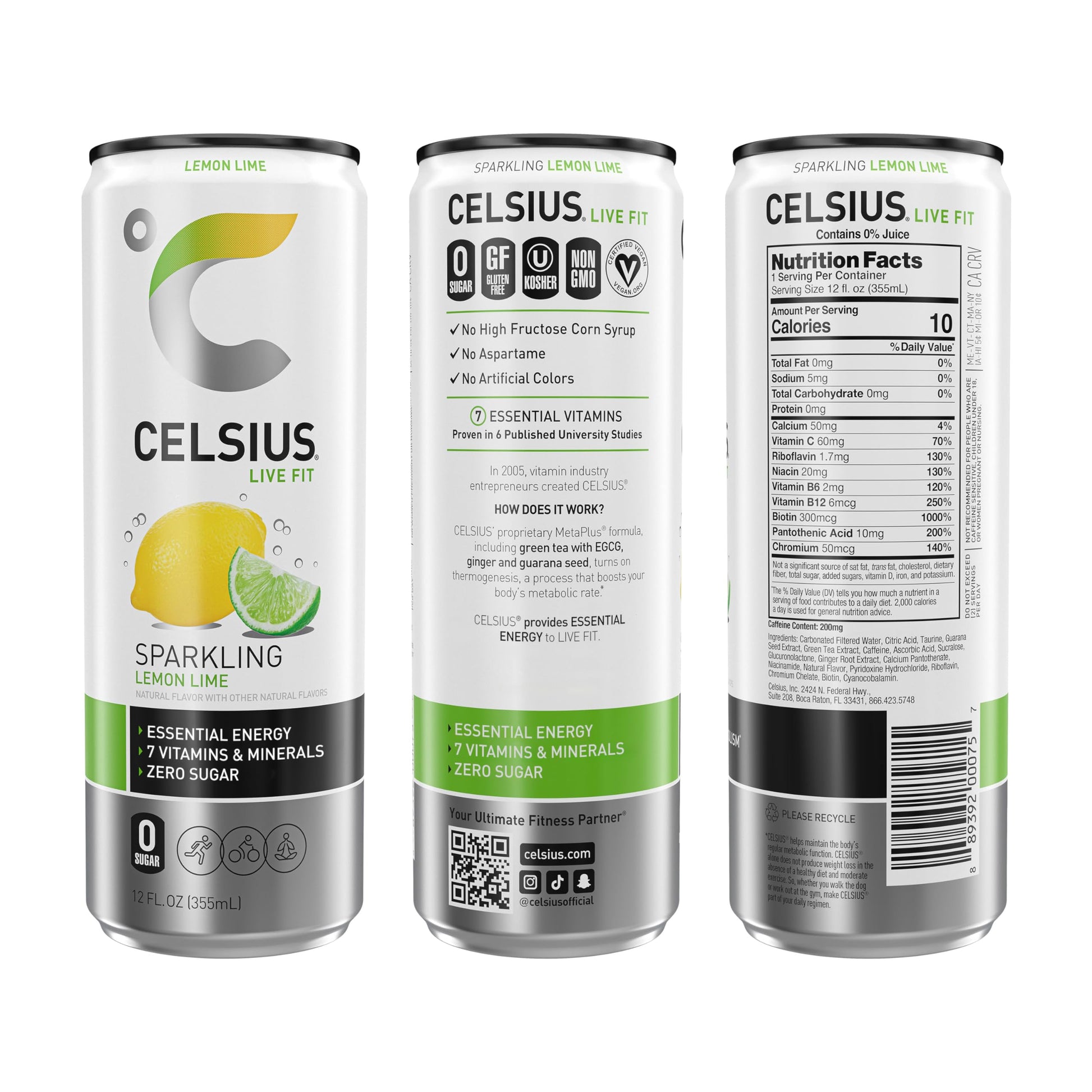 CELSIUS Assorted Flavors Official Variety Pack, Functional Essential Energy Drinks, 12 Fl Oz (Pack of 12)