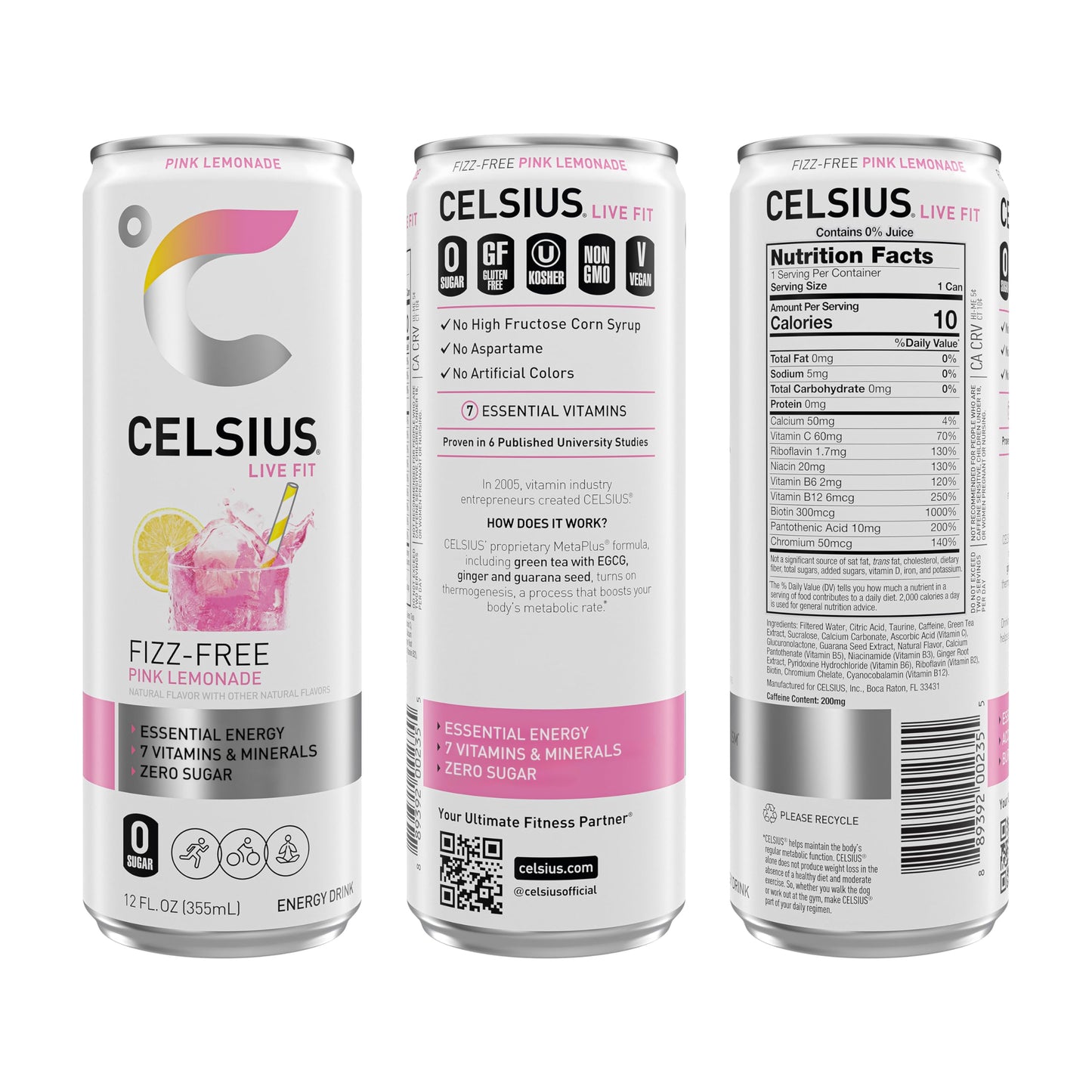 CELSIUS Assorted Flavors Official Variety Pack, Functional Essential Energy Drinks, 12 Fl Oz (Pack of 12)