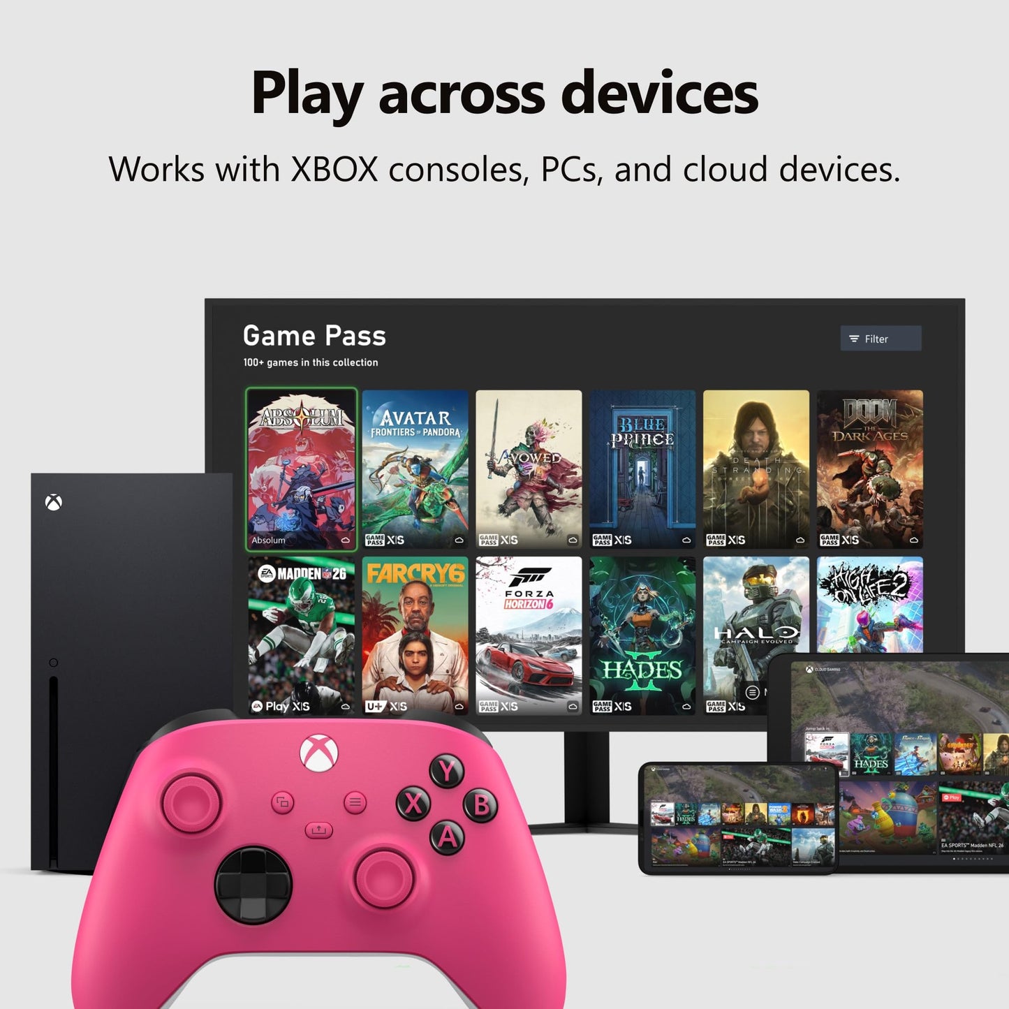 XBOX Wireless Gaming Controller | Carbon Black | Console, PC, & Cloud Devices | Textured Grip | Wireless, Bluetooth, USB-C Connectivity