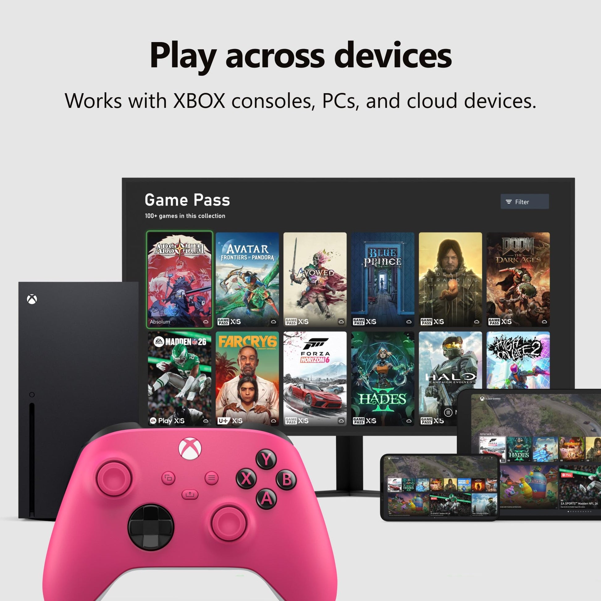 XBOX Wireless Gaming Controller | Carbon Black | Console, PC, & Cloud Devices | Textured Grip | Wireless, Bluetooth, USB-C Connectivity