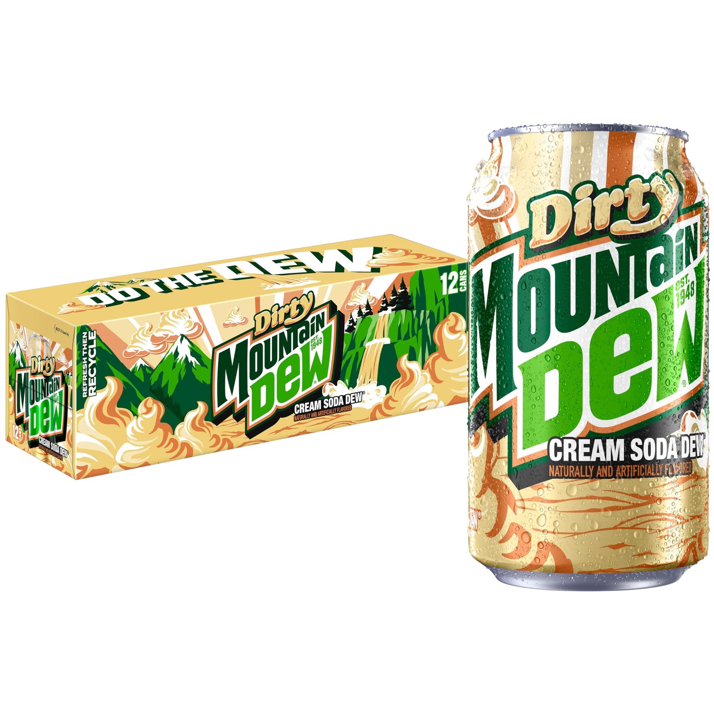 Mountain Dew Soda, 12 Fl Oz Cans (Pack of 12)