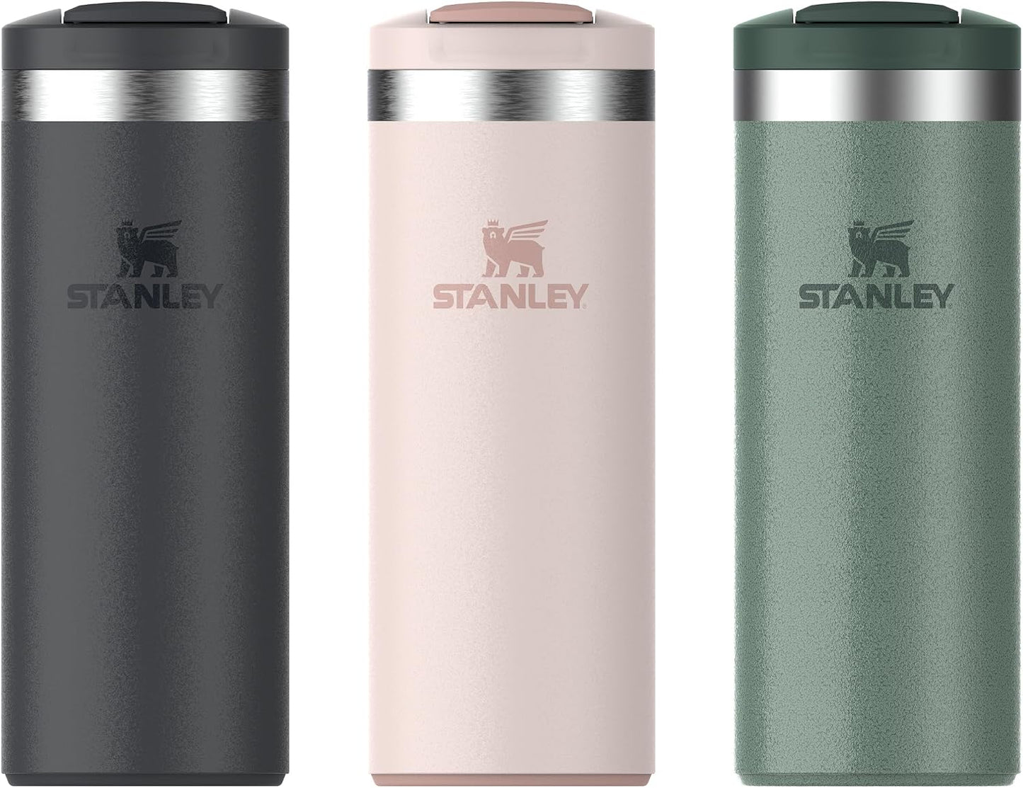 STANLEY Transit FlipTop Mug | Leakproof Coffee Travel Cup | Vacuum Insulated Stainless Steel | Stays Hot or Cold for Hours | BPA-Free | 16 oz | Peach Rose