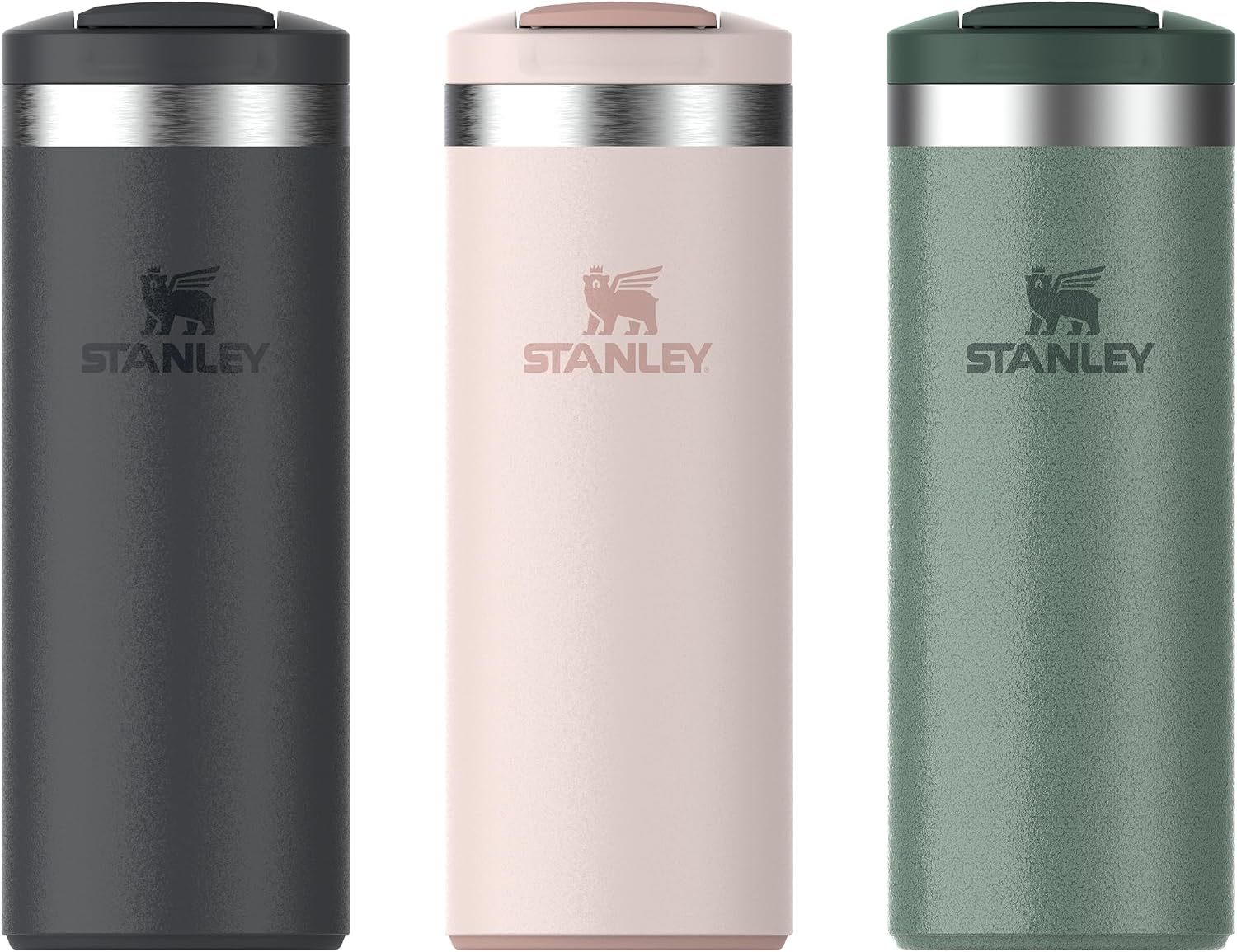 STANLEY Transit FlipTop Mug | Leakproof Coffee Travel Cup | Vacuum Insulated Stainless Steel | Stays Hot or Cold for Hours | BPA-Free | 16 oz | Peach Rose