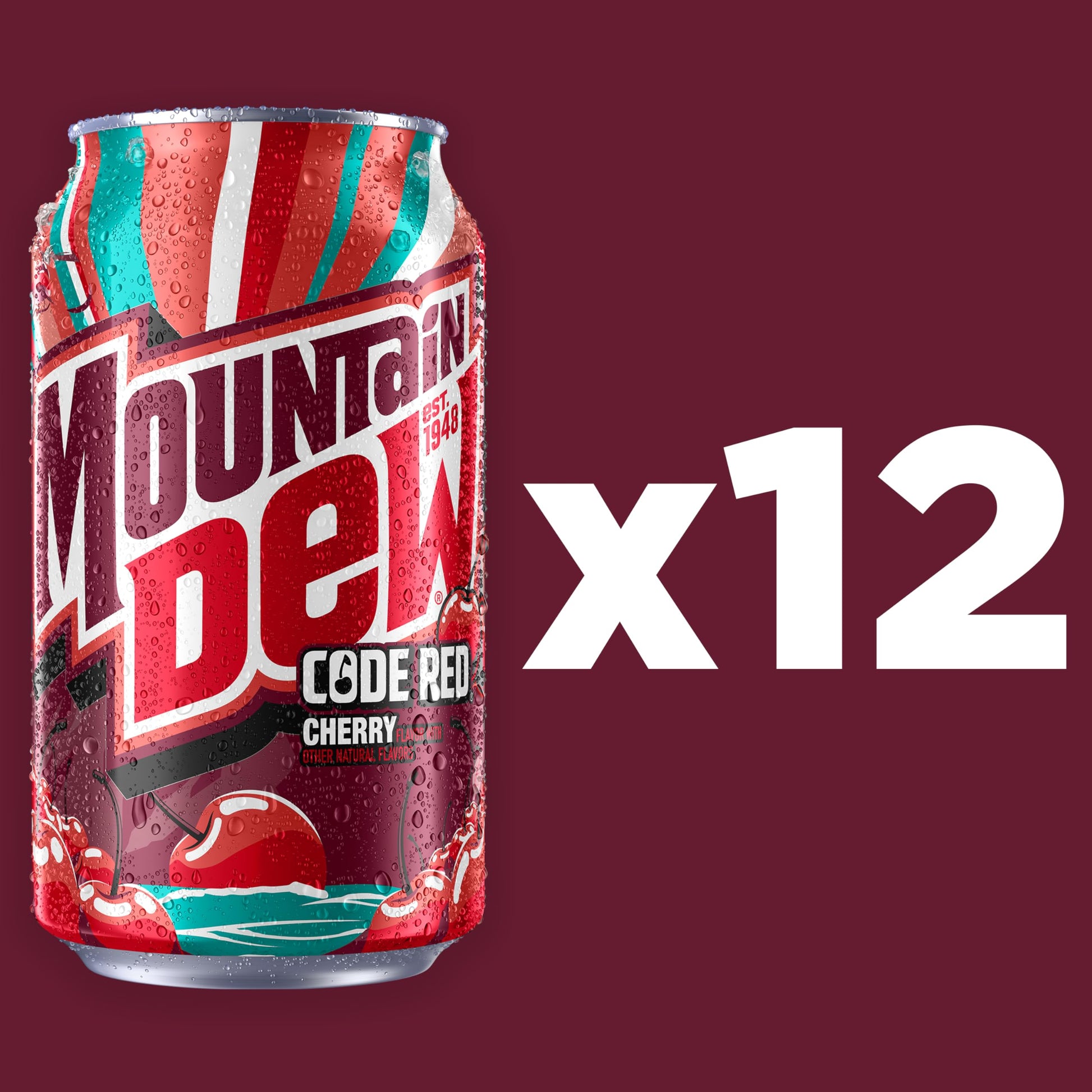 Mountain Dew Soda, 12 Fl Oz Cans (Pack of 12)