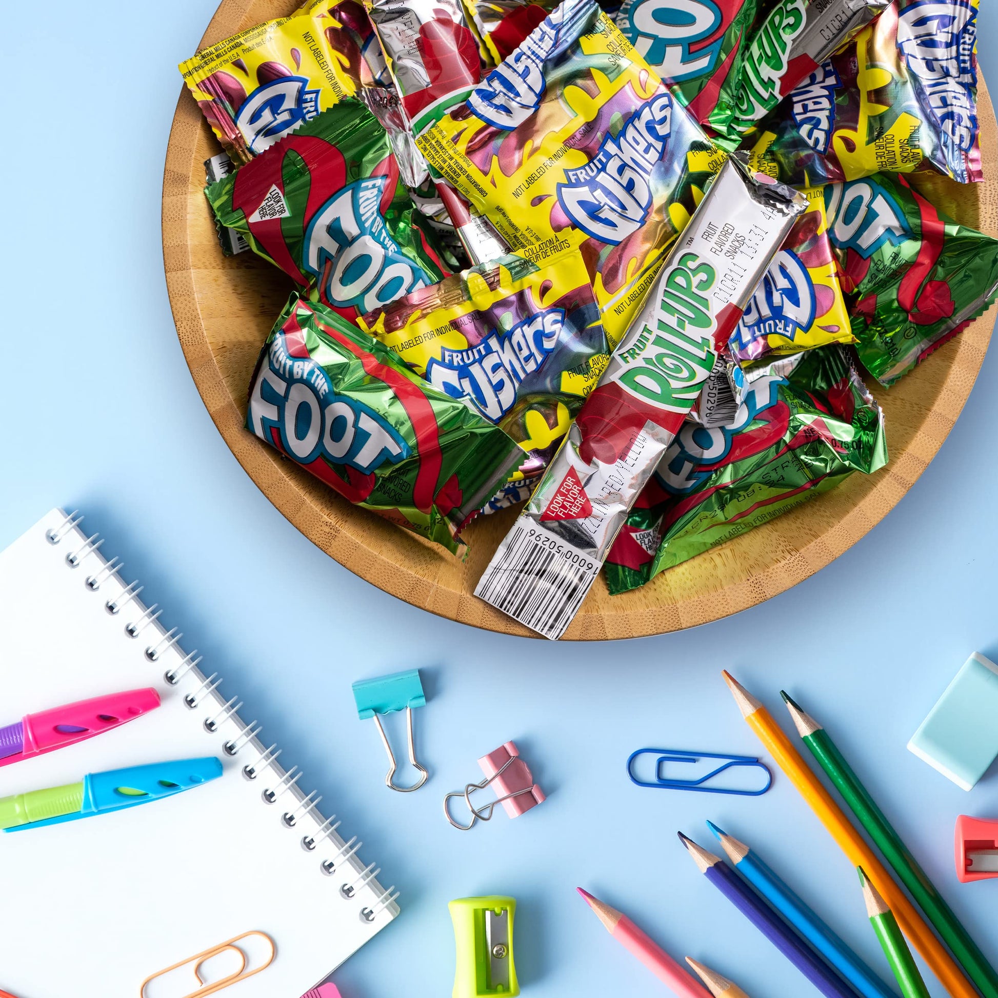 Fruit Roll-Ups, Fruit by the Foot and Gushers Fruit Flavored Snacks Variety Pack, Gluten Free, 16 Pouches, 10.2 oz