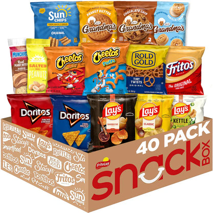 40-Pack Frito-Lay Classic Snacks | Chips, Cookies & Crackers Care Package