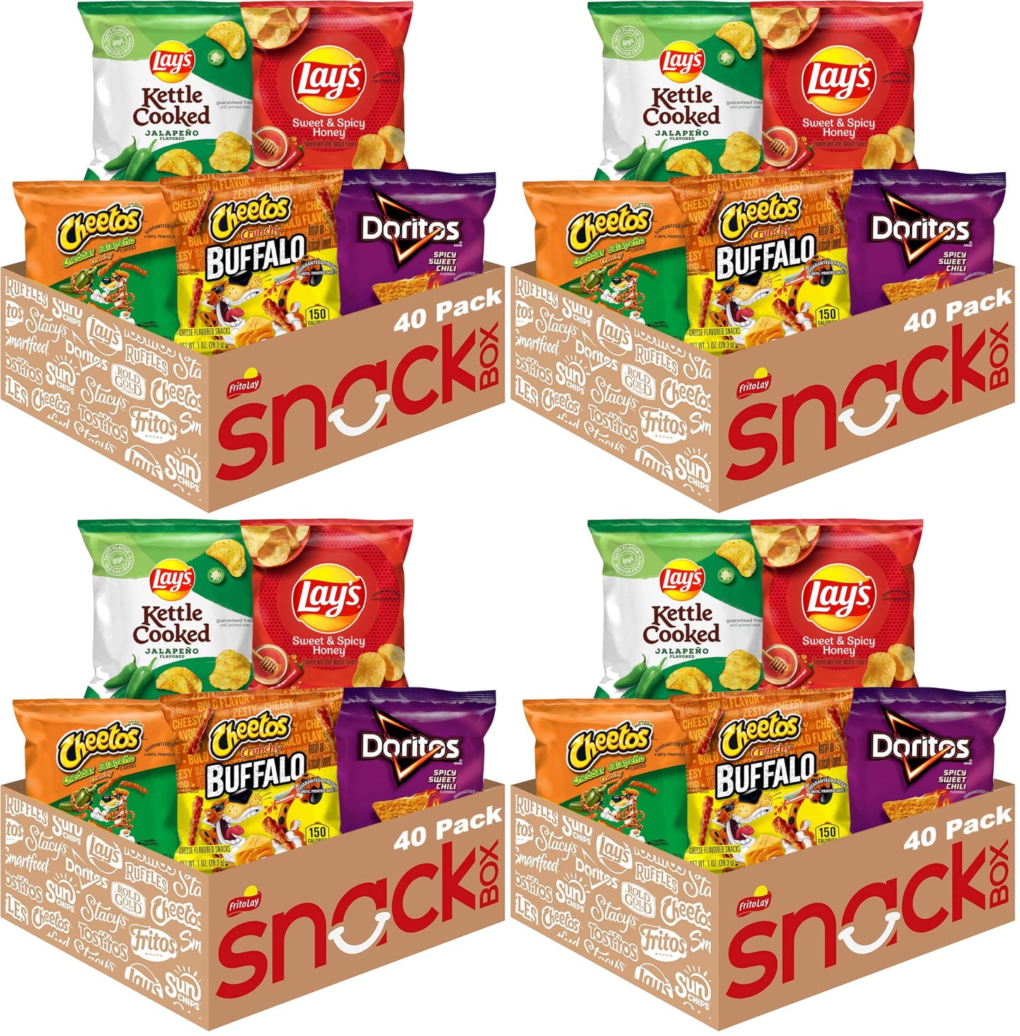 Frito-Lay Ultimate Classic Snacks Package, Variety Assortment of Chips, Cookies, Crackers, & Nuts, 0.56 ounces, (Pack of 40) (Packaging May Vary)