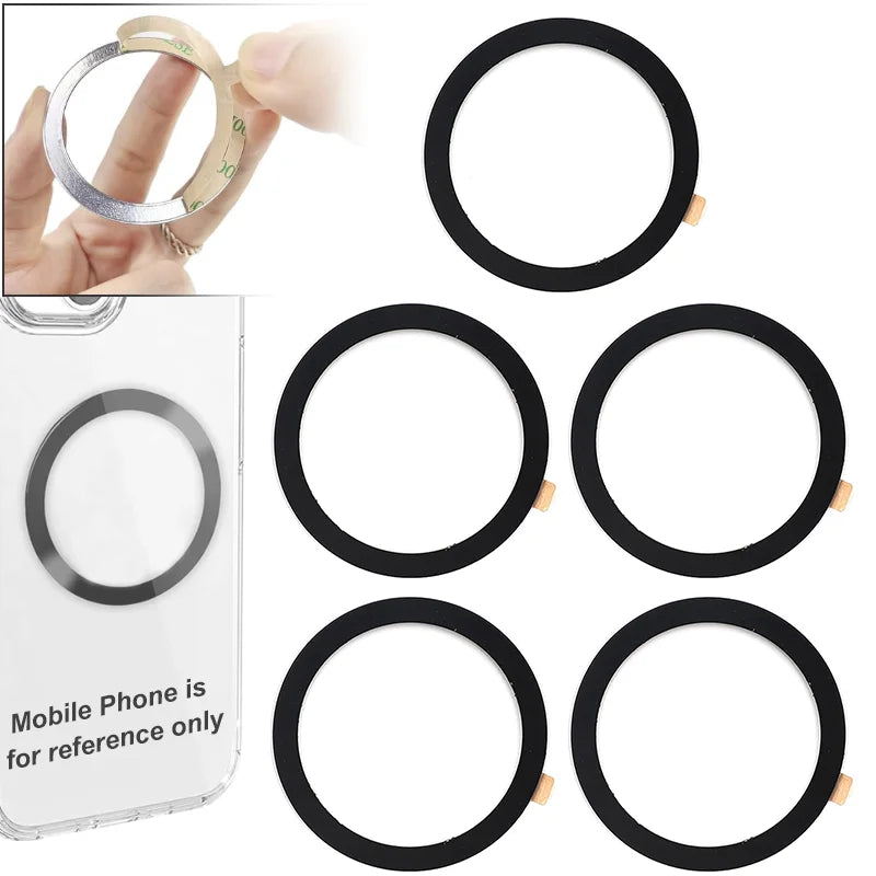 Magnetic Car Phone Mount – Mechanical Vacuum Suction Holder (360° Rotation)