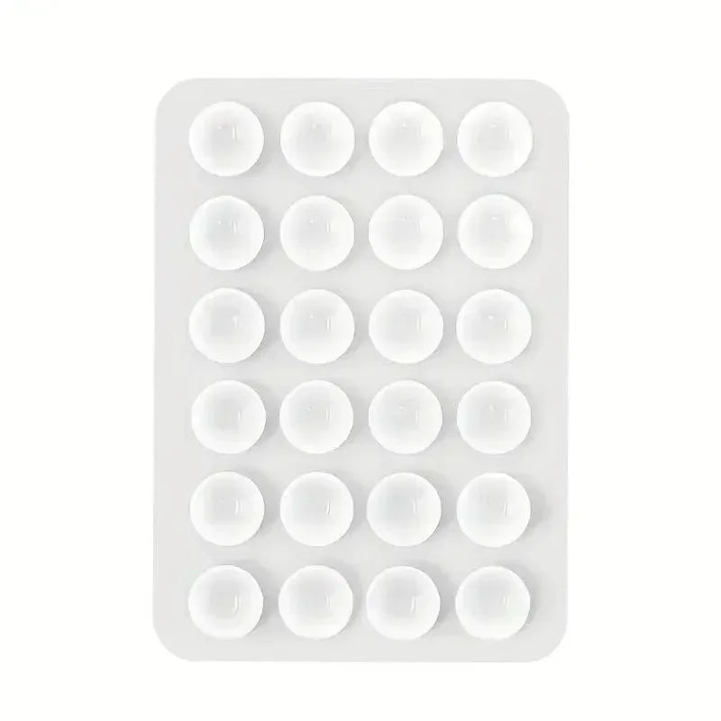 Silicone Suction Cup Phone Holder – Anti-Slip Sticky Mat for Mirrors & Walls