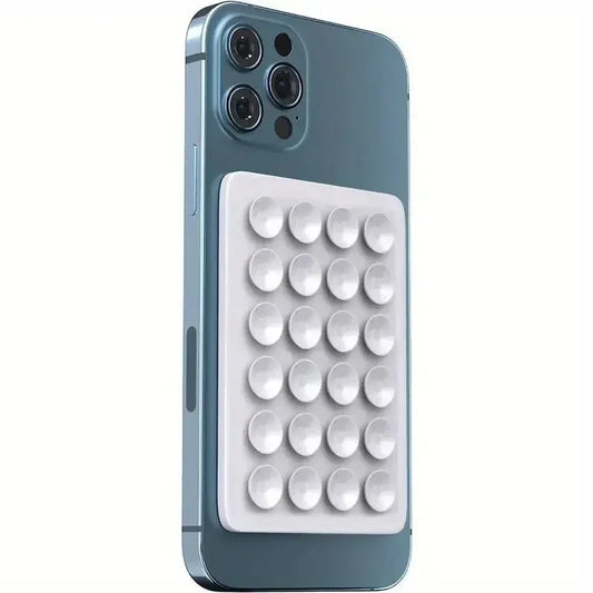 Silicone Suction Cup Phone Holder – Anti-Slip Sticky Mat for Mirrors & Walls