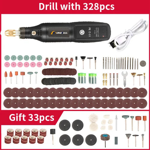 USB Rechargeable Cordless Rotary Tool Kit 24PCS DIY Portable Engraving Pen