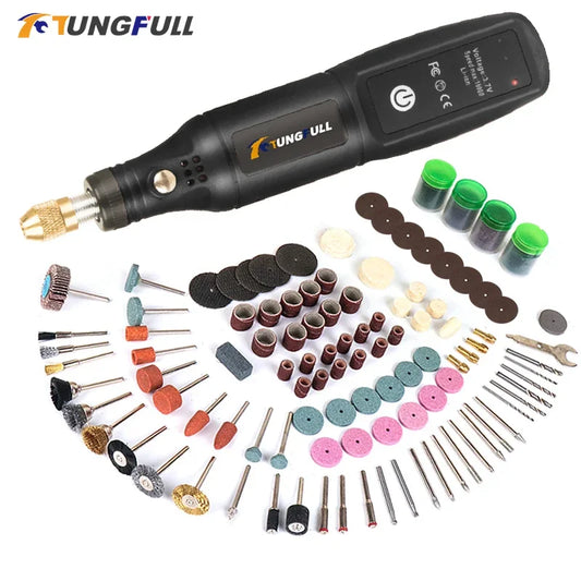 USB Rechargeable Cordless Rotary Tool Kit 24PCS DIY Portable Engraving Pen