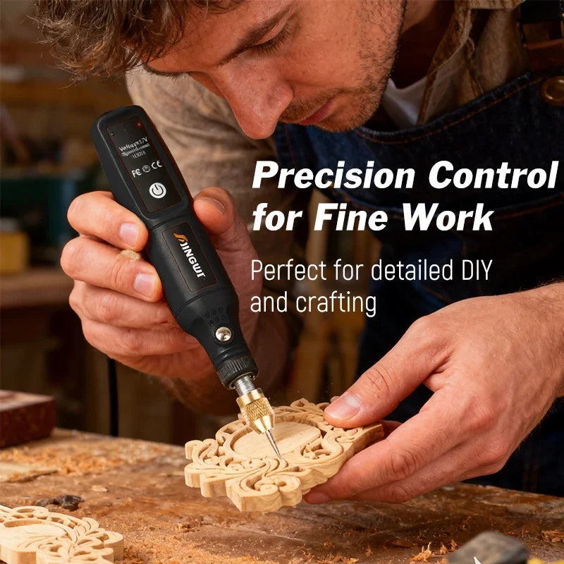 USB Rechargeable Cordless Rotary Tool Kit 24PCS DIY Portable Engraving Pen